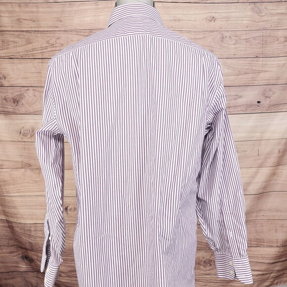 STAFFORD SIGNATURE THE EXECUTIVE SHIRT STRIPED DRESS SHIRT MENS 16 34-35 - Picture 4 of 7